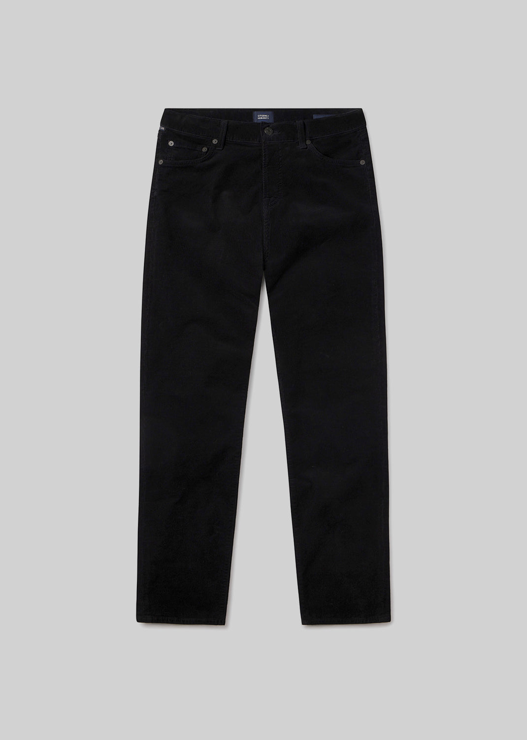 Elijah Straight Stretch Corduroy in Black