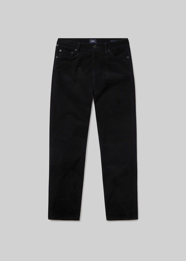 Elijah Straight Stretch Corduroy in Black