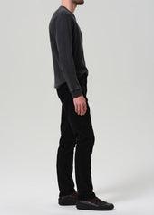 Elijah Straight Stretch Corduroy in Black