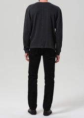 Elijah Straight Stretch Corduroy in Black