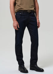 Elijah Straight Cashmere Denim in Falcon