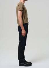 Elijah Straight Cashmere Denim in Falcon