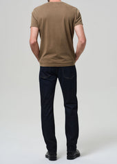 Elijah Straight Cashmere Denim in Falcon