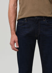 Elijah Straight Cashmere Denim in Falcon