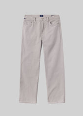 Elijah Straight Comfort Stretch Linen in Stone Grey