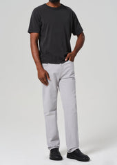Elijah Relaxed Straight Comfort Stretch Linen in Hematite
