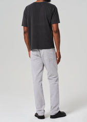Elijah Relaxed Straight Comfort Stretch Linen in Hematite
