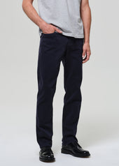 Elijah Straight Comfort Stretch Linen in Navy