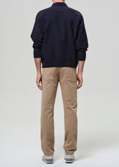 Elijah Straight Comfort Stretch Linen in Sand
