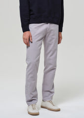 Elijah Straight Comfort Stretch Linen in Stone Grey