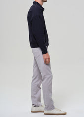 Elijah Straight Comfort Stretch Linen in Stone Grey