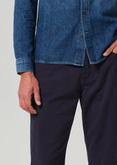 Elijah Straight Comfort Stretch Linen in Night Flight