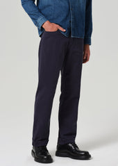 Elijah Straight Comfort Stretch Linen in Night Flight