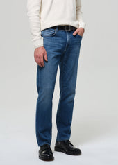 Elijah Straight Tropical Denim in Milestone