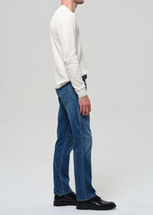 Elijah Straight Tropical Denim in Milestone