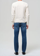 Elijah Straight Tropical Denim in Milestone