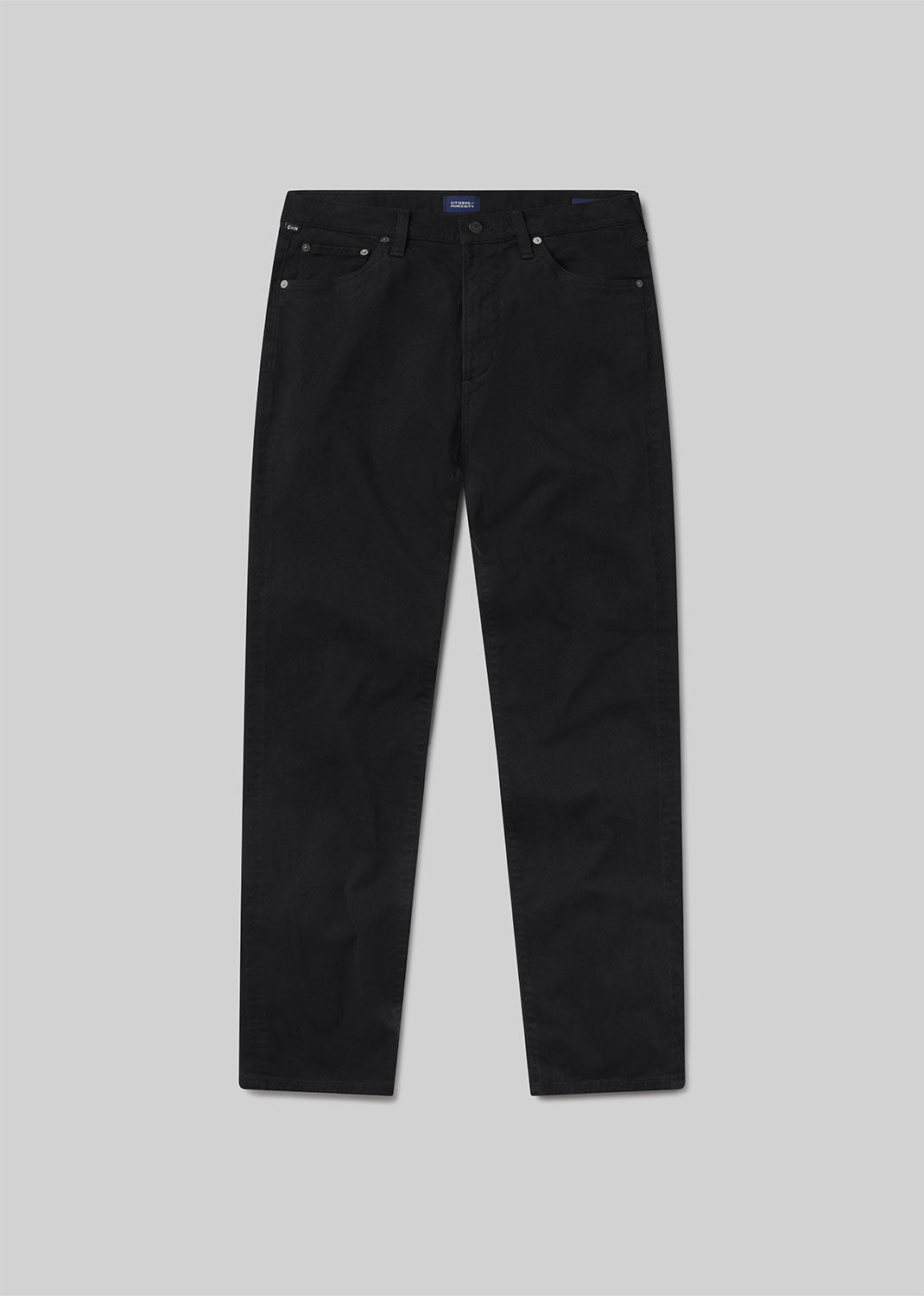 Elijah Straight Cashmere Touch Twill in Black