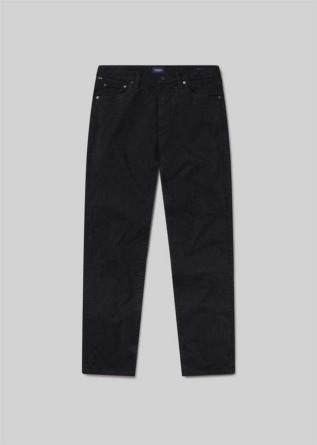 Elijah Straight Cashmere Touch Twill in Black