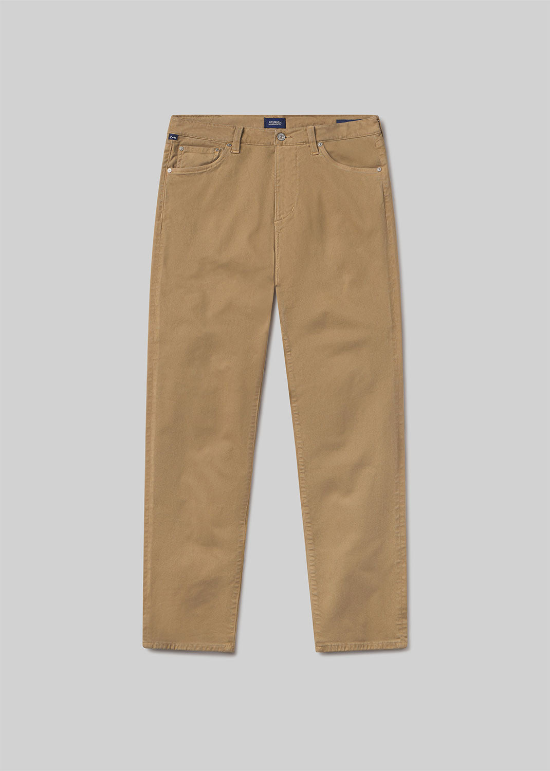 Elijah Straight Cashmere Touch Twill in Tan