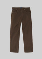 Elijah Straight Cashmere Touch Twill in Dark Olive