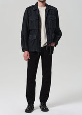 Elijah Straight Cashmere Touch Twill in Black