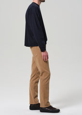 Elijah Straight Cashmere Touch Twill in Tan