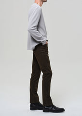 Elijah Straight Cashmere Touch Twill in Dark Olive