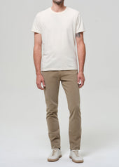 Elijah Straight Cashmere Touch Twill in Olive Khaki