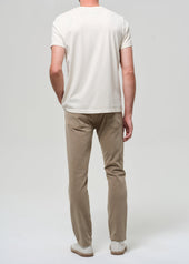 Elijah Straight Cashmere Touch Twill in Olive Khaki