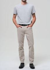 Elijah Straight Cashmere Touch Twill in Wheat