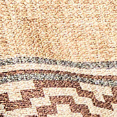 Pochette in seta fantasia geometrica marrone