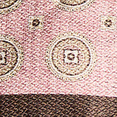 Pochette in seta fantasia geometrica rosa