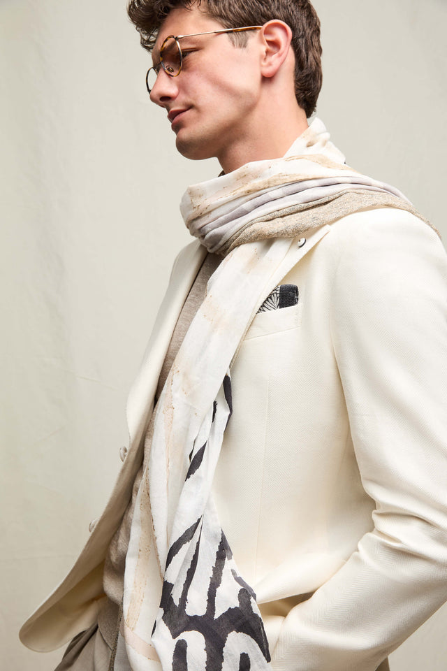 Sciarpa in cotone beige