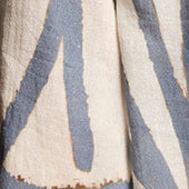 Sciarpa in cotone stampa grafica azzurra