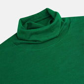 Green Fine Merino High Neck Jumper