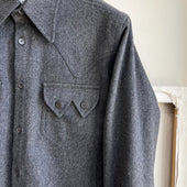 Deadstock Cashmere Sawtooth Western Shirt