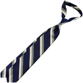 Japanese Repp Stripe Silk Tie Army