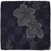 Vintage Kimono Silk Pocket Square - Eggplant