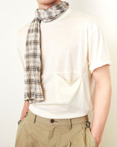 Pattern Scarf Beige Black Check