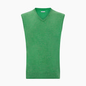 Fern Green Cashmere V Neck Vest