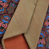 Smith Woollens Original Solaro Wool Tie Beige Hand Rolled