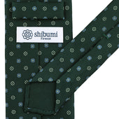 Floral Printed Silk Tie Hand Rolled