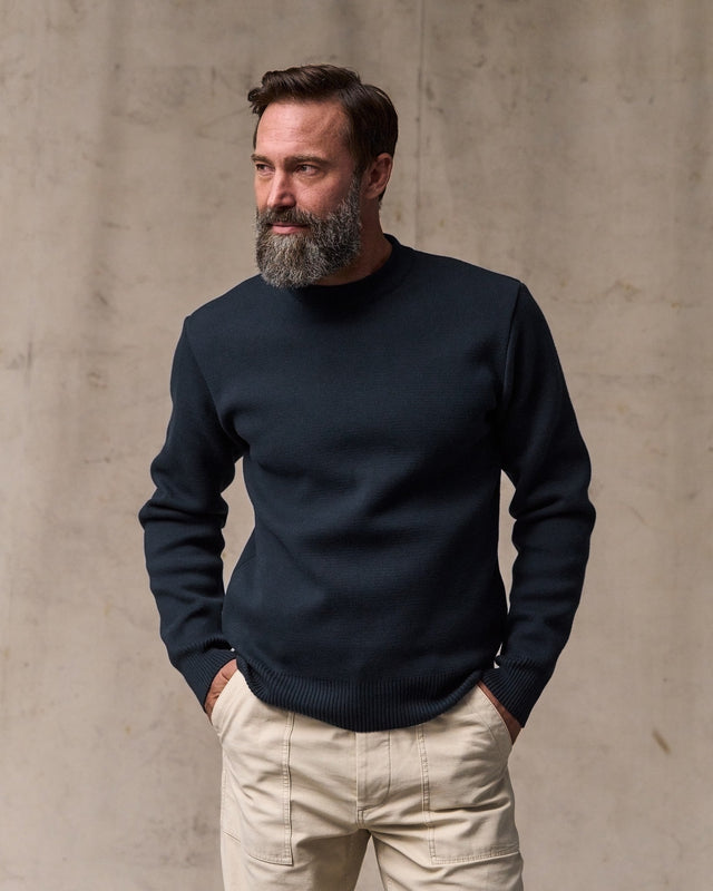 Cotton Crewneck Guide Sweater