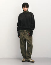 Cinch Back Curved Pants Corduroy