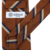 Repp Stripe Silk Tie Hand Rolled