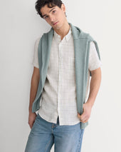 The Classic Short-Sleeve Shirt in Linen | Bone Plaid
