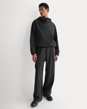 Luxe Fleece Pleated Sweatpant | Black
