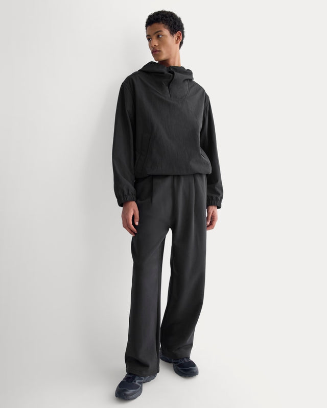 Luxe Fleece Pleated Sweatpant | Black