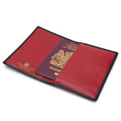 Passport holder – Ebony Black / Scarlet