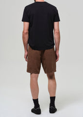 Drawstring Deck Linen Short in Kelp